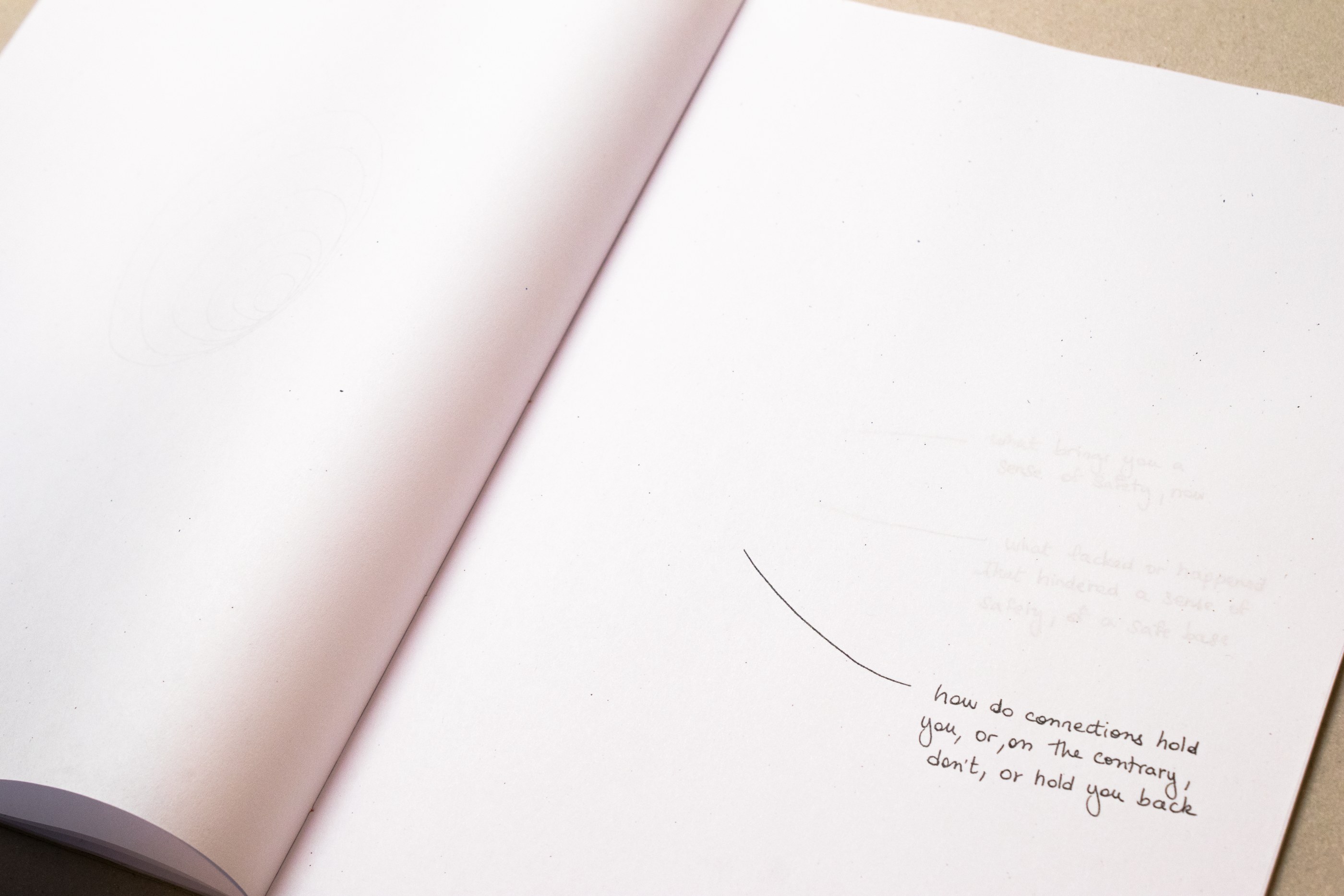 Publication page with the handwritten words, 