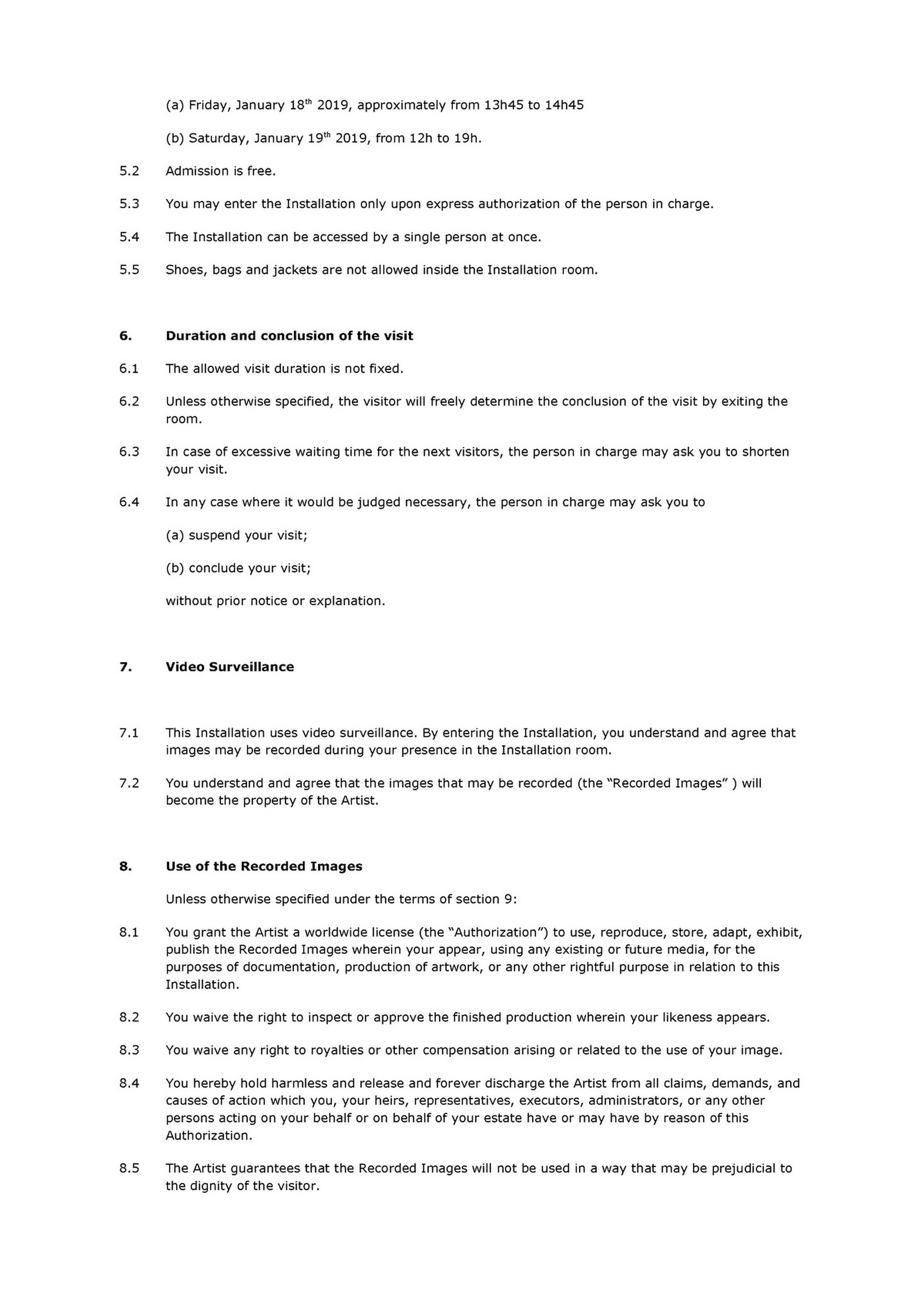 terms and conditions of the work, page 2/4